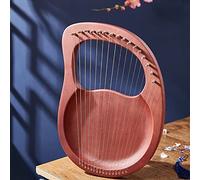 Lyre Harp 16 Strings Mahogany Wood Lyre Harp Instruments Metal Stringed Small Harps Musical Instruments Lyre Harp with Tuning Wrench Black Gig Bag Best Gift for Beginners Music Lovers Beginners K