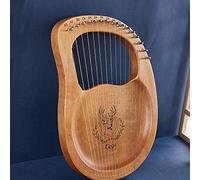 Lyre Harp 16 Strings Mahogany Wood Lyre Harp Instruments Metal Stringed Small Harps Musical Instruments Lyre Harp with Tuning Wrench Black Gig Bag Best Gift for Beginners Music Lovers Beginners K