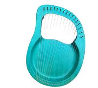 Lyre Harp 16 Strings Pure Green Lyre Harp Wooden Mahogany Profession Musical Instrument Stringed With Tuning Tool Beginner Gift