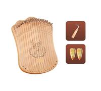 Lyre Harp 17 String Lyre Harp Portable Solid Beech Wood Harp String Musical Instrument With Tuning Wrench Picks For Beginners Kids Adults(Log color)