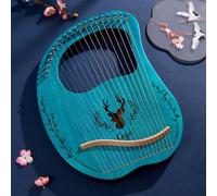 Lyre Harp, 19, 21, 24, 32 Strings Mahogany Lap Harp Portable Professional Stringed Instrument with Tuning Wrench, Spare String, Pick and Manual