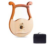 Lyre Harp 19 Metal Strings Instrument Lyre 19 Harp Instrument Small Musical Harps with Tuning Wrench and Carry Bag for Adults Kids Relaxation (Style : A)
