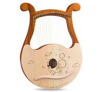 Lyre Harp, 19 Metal Strings Mahogany Classical Style Gifts for Amateur and Beginner, with Carry Bag,Tuning Key,Spare String,English Instruction Manual