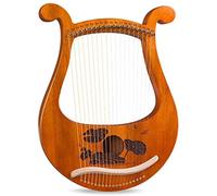 Lyre Harp, 19 Metal Strings Mahogany Instrument,with Tunning Wrench, Spare String, English Manual,Best Gift for Beginners Music Lovers Adult