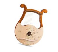 lyre harp, 19 String Lyre Harp Mahogany Music Instrument With Spare Strings Tuning Wrench For Beginner