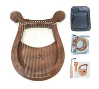 Lyre Harp, 19-String Solid Body Angel Lyre With Tuning Wrench, Retro Style, Gifts For Beginner (19 Strings)
