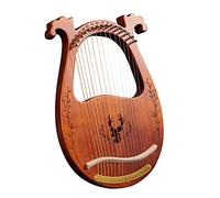 Lyre Harp 19-String Wooden Lyre Harp Resonance Box String Instrument With Tuning Wrench 3pcs Picks Stringed Instruments