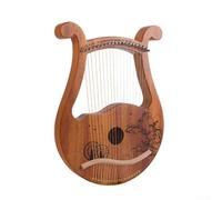 Lyre Harp, 19 Strings Mahogany Lyre Harp, Musical Instrument With Tuning Wrench Spare String, Includes a tuning wrench(Ferris wheel)