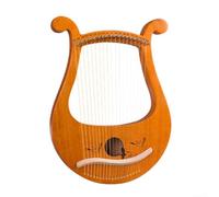 lyre harp, 19 Strings Mahogany Lyre Harp, Wood String Musical Instrument Tuning Wrench Spare