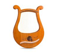 Lyre Harp, 19 Strings Mahogany Wood Metal String Adult/Child Musical Instrument, With Tuning Wrench Spare String Musical For Beginner Instrument Lovers(Color:b)
