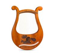 Lyre Harp, 19 Strings Mahogany Wood Metal String Adult/Child Musical Instrument, With Tuning Wrench Spare String Musical For Beginner Instrument Lovers(Color:a)
