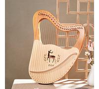 Lyre Harp 21/24/27 String Metal Mahogany Body String Instrument With Tuning Wrench And Carry Bag, For Kids Adult Beginners