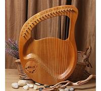Lyre Harp 21 for Adult String Small Harp Metal Harp String Instruments Mahogany Music Instruments Lyre Harp with Tuning Wrench Black Gig Bag Best Gift for Beginners Music Lovers Beginners Kids