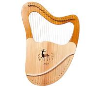 Lyre Harp,21 String Mahogany Lyre Instrument,Orchestral String Instruments With Tuning Wrench, Extra Strings,Instruction Manual