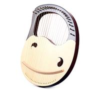 Lyre Harp, 21 Strings Mahogany Wood Harp Instrument with Carrying Case Tuning Key Spare String for Beginners Music Lovers, Best Gift