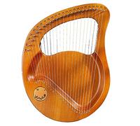 Lyre Harp 24 Metal Strings, Wooden Mahogany Body With Tuning Wrench, Gift For Beginners Lovers Music Kids Adult, With Spare String, Music Tutorial