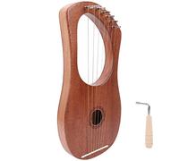 Lyre Harp, 7 Metal Lyre Steel String, Lyre Instrument with Tuning Wrench, Lyre Harp with Tuning Wrench, Lyre Harp Instrument Gifts for Beginner Musician, Ancient Greece Style