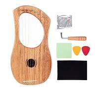 Lyre Harp 7-String Lyre Harp Ancient Style Wood String Instrument With Carry Bag Extra String Set