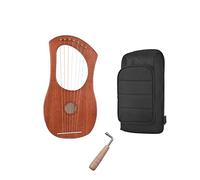 Lyre Harp 7-String Wooden Lyre Harp Strings Birch Solid Wood String Instrument with Carry Bag