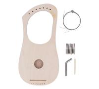 Lyre Harp 7 Strings DIY Kit Basswood Instrument with Tuning Wrench Saddle Bridge Pins for Music Lovers Handcrafted Gift