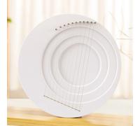 Lyre Harp, 8/11/15 Metal Strings, Moon Shaped Lyre Harp Musical Instrument, Easy to Learn Lap Harp, Easy to Carry Instrument, for Adult/Beginners(41cm/16.1in)