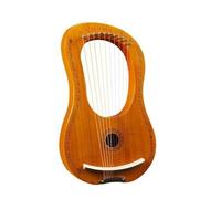 Lyre Harp Cleaning Cloth Tuning Wrench Learning Guide, 7/10 Strings Lap Harp Music Lover Mini Harp(10 Tone Floral Log Color)