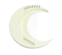 Lyre Harp Crescent Moon Lyre Harp 7 Strings Portable Lyra Piano Mini Stringed Musical Instrument With Instructions Tuning Wrench