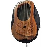 Lyre Harp Engraved Celtic Welsh Dragon/Lyra Harp Sheesham Wood Dragon