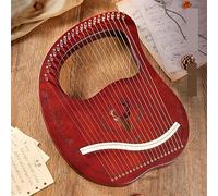 Lyre Harp for Beginners, Portable Lap Harp with Gig Bag, Spare Strings, Tuning Wrench, Picks & Manual, Ideal for Learning & Travel