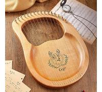 Lyre Harp for Beginners, Portable Lap Harp with Gig Bag, Spare Strings, Tuning Wrench, Picks & Manual, Ideal for Learning & Travel