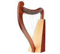 Lyre Harp Instrument, 19 Metal Strings Lyre Harp Portable Composite Wood Rounded With Tuning Wrench For Beginners For Music Lovers