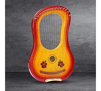 Lyre Harp Instruments Metal String Lyre Instrument Kit With Carrying Bag, Tuning Wrench, Extra String Set for Music Lovers (Size : 15 string)