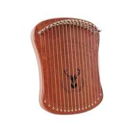 Lyre Harp Mini Harp Fingered Stringed Organ 17 Tone Lyre Beech Single Board Style Easy To Use Beginner's Small Instrument Gifts For Kids For Beginners(Brown-Box Type)