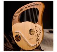 Lyre Harp Musical Instrument, 21 Metal Strings for Beginners and Music Lovers, Includes Tuning Wrench and Replacement String Set