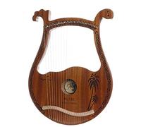 Lyre Harp, Portable Harp, Wooden Lyre Harp, 19 String Lyre Harp for Music Lovers Beginners Kids Adult Musical Instrument