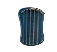 Lyre Harp Professional 17 String Lyre Harp Mini Fingerstyle Kalimba Finger Piano With Accessories Creative Music Box For Beginner Kid For Beginners(Blue-Single Board)