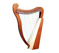 Lyre Harp, Real Wood Mahogany Lyre Instrument Portable 19 Metal Strings Lye Harp For Adult Kids Beginners
