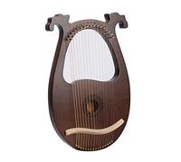 Lyre Harp, Solid Wood Mahogany Instrument With Patent Design, Portable 16 Metal Strings For Adult Kids Beginners(Brown,1)