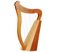 Lyre Harp, Solid Wood Mahogany Musical Instrument, 15 Strings, Includes Tuning Wrench, Perfect for Music Lovers, Beginners, Adults, and Kids