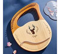 Lyre Harp String Mahogany Lyre Instrument with Tuning Wrench, Carry Bag,Manual Book, Best gift for children, adults and Music Lovers (Size : 24 strings)