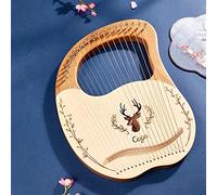 Lyre Harp String Mahogany Lyre Instrument with Tuning Wrench, Carry Bag,Manual Book, Best gift for children, adults and Music Lovers (Size : 19 strings)
