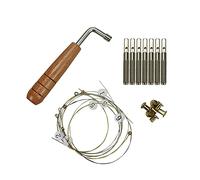 Lyre Harp Strings Mcredy Pack of 7pcs Lyre Harp 7 String, 7set Harp Tuning Pins, 1pcs Harp Tuning Wrench, Instrument Tools Kit for Lyre Harp Harpsichord Zither Dulcimer Stringed Instrument
