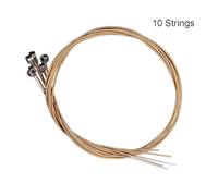 Lyre Harp Strings Set, Brass Nylon Replacement for 7, 10, 16, 19, 21, 24 String Lyres, Yellow