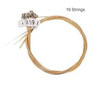 Lyre Harp Strings Set, Brass Replacement Strings for 7/10/16/19/21/24 String Lyres, Nylon Core with Shiny Finish, Smooth Edge for Long Life, Yellow