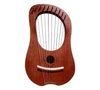 Lyre Harp - Ten Metal String Instrument With Solid Mahogany Body Construction, Portable Small Harps Featuring Steel Strings | Musical Device For Novices Enthusiasts Practice Performance Learning Tunin