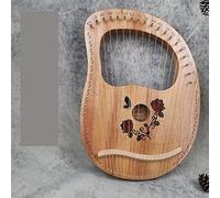 Lyre Harp with Tuning Wrench, Study Guide Lap Harp Children, Teenagers Lyre Instrument for Concerts Birthday Parties Portable(19 String Log Rose)