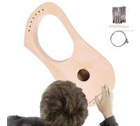 Lyre Kit - Wooden Frame Instruments for Beginners | Lyre Harp Making Supplies for Music Enthusiasts with Craft Instrument Use and Music Lighting