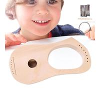 Lyre Making Kit, Wooden Beginner-Friendly Lyre Harp Kit for Children and Adults, String Instrument Craft Kit, Music Learning Tool for Children, Portable Lyre Building Kit for Music Lovers