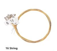 Lyre Strings Pack for Harp Style Instruments with 15 String 16 String 19 String 21 String 24 String Support Brass Nylon Build (16 Brass Strings)