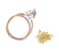 Lyre Strings Rivet Set,16 Lyre Harp Strings Replacement Comfortable Resonance Sound Small Lyre Strings for Lyre Harp